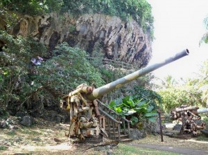 only guns on the island were left behind by the Japanese military in World War II. (Photo: Tripadvisor)