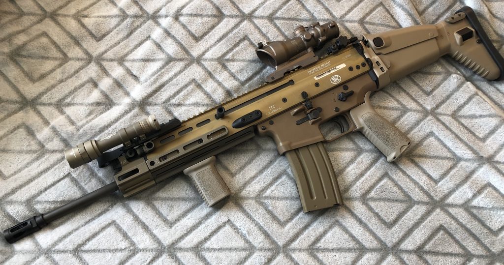 Defensive Carbine SCAR 16 with optic and light