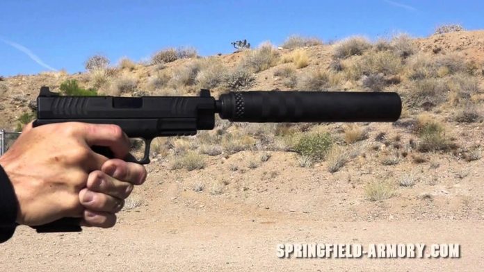 Springfield armory xdm with suppressor also called silencer