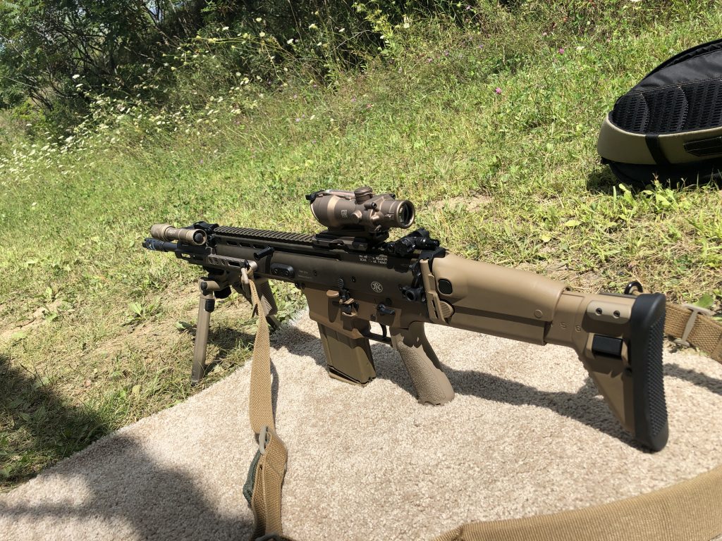 SCAR 17 being shot for data comparison against the Tavor 7