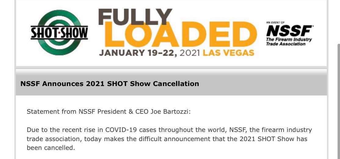 Breaking: SHOT Show is Cancelled. - GAT Daily (Guns Ammo Tactical)