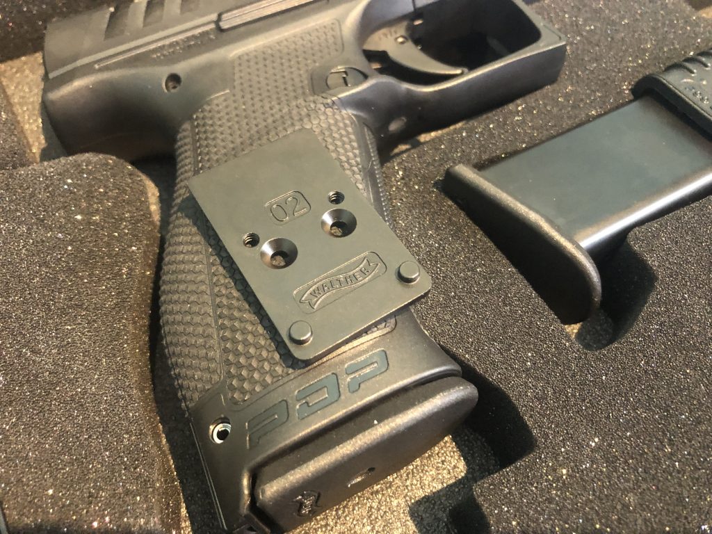 Walther RMR optics plate for the PDP police duty pistol can order directly from walther and one will ship free from walther after buying the pistol