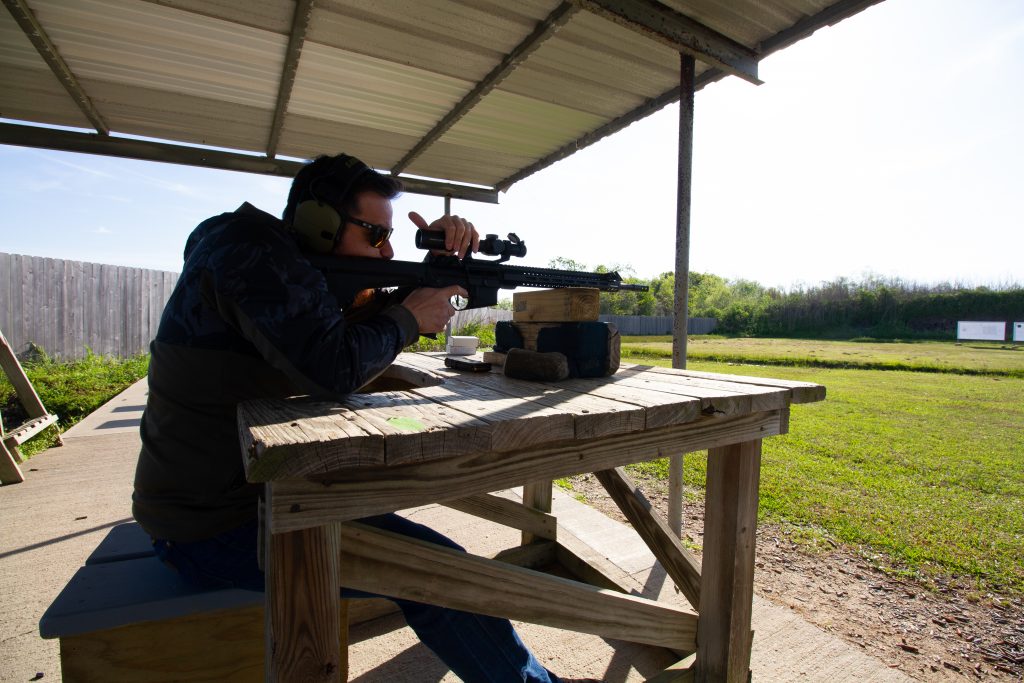 Sighting in an AR 15 at PSC shooting range