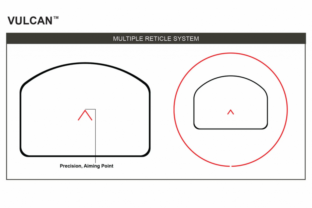 ACSS Vulcan Multiple Reticle System with Chevron and Circle