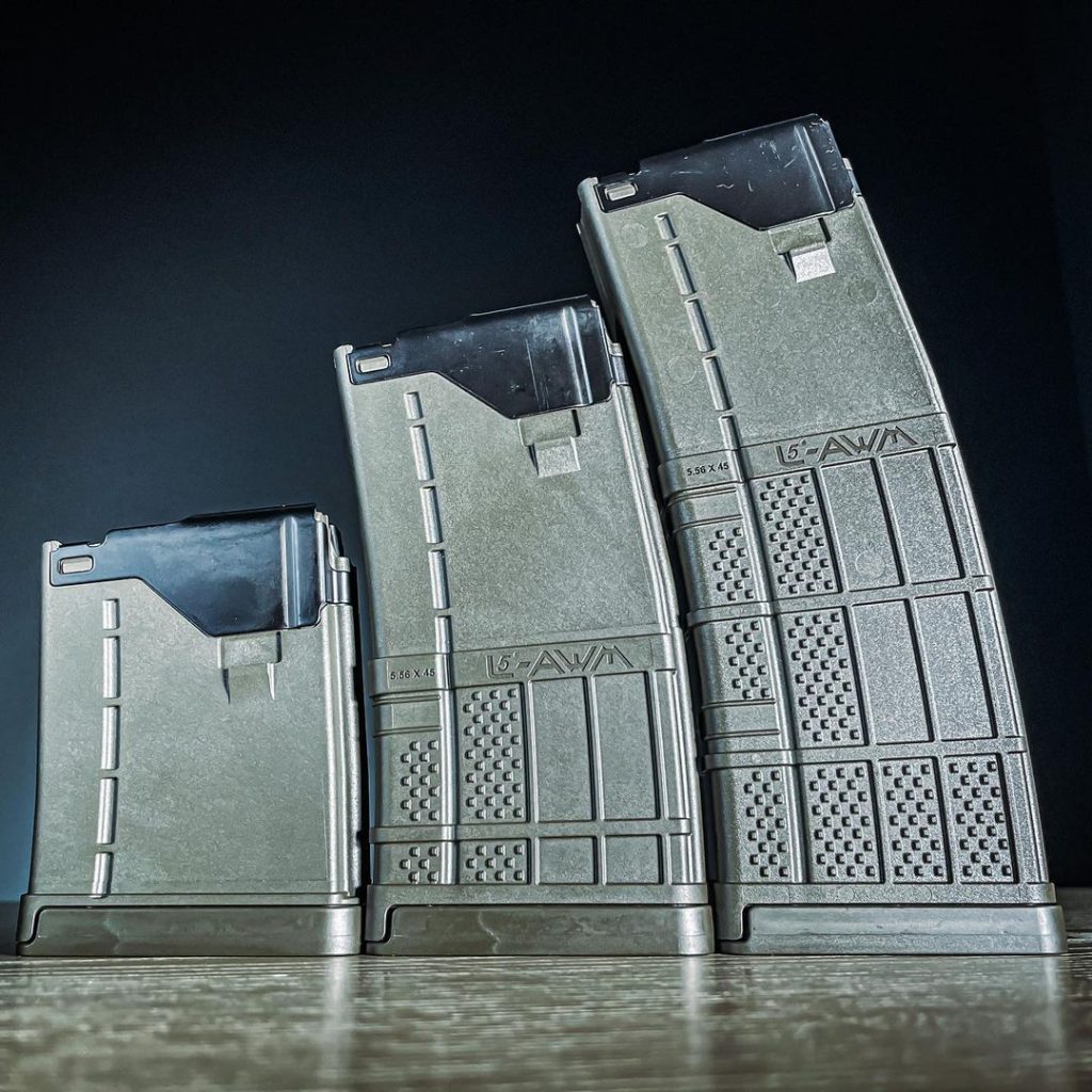 Three different sizes of the ODG Lancer Magazines