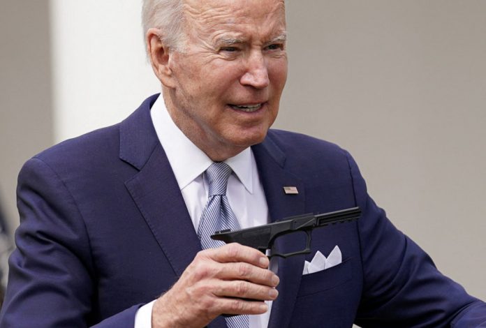 U.S. President Joe Biden holds an event on fighting ghost gun crime at the White House in Washington Old Man Yells At Cloud, But Smaller