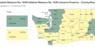 A Map Of How WA Voted on I-1639 4 Years Ago