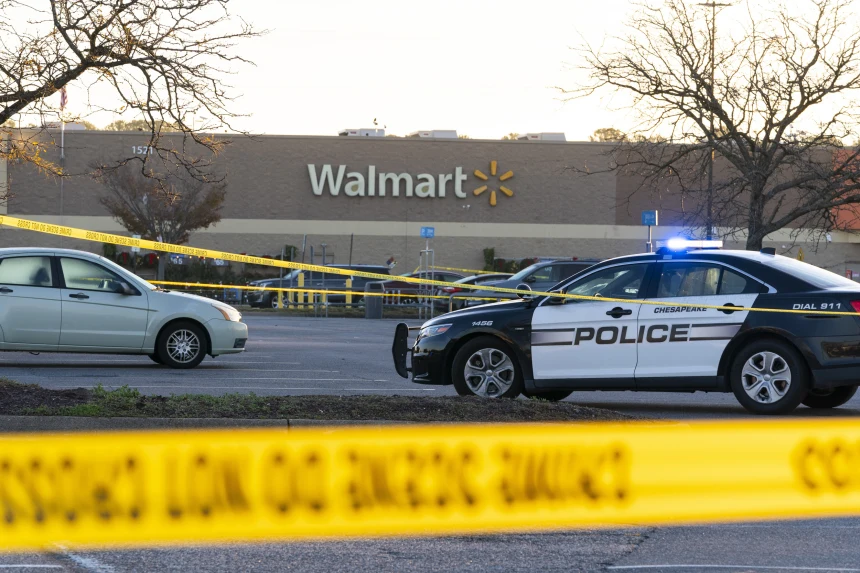 image of police response to Chesapeake va walmart shooting