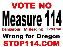 Sign reading Vote No Measure 114