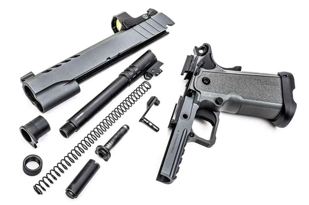 All parts of the Night Stalker are machined from bar stock, including the frame and slide, and I have been told by two very well-known gunsmiths that the Tisas steel parts are every bit as hard or harder than anything produced domestically.