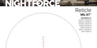 Nightforce Mil-XT Reticle