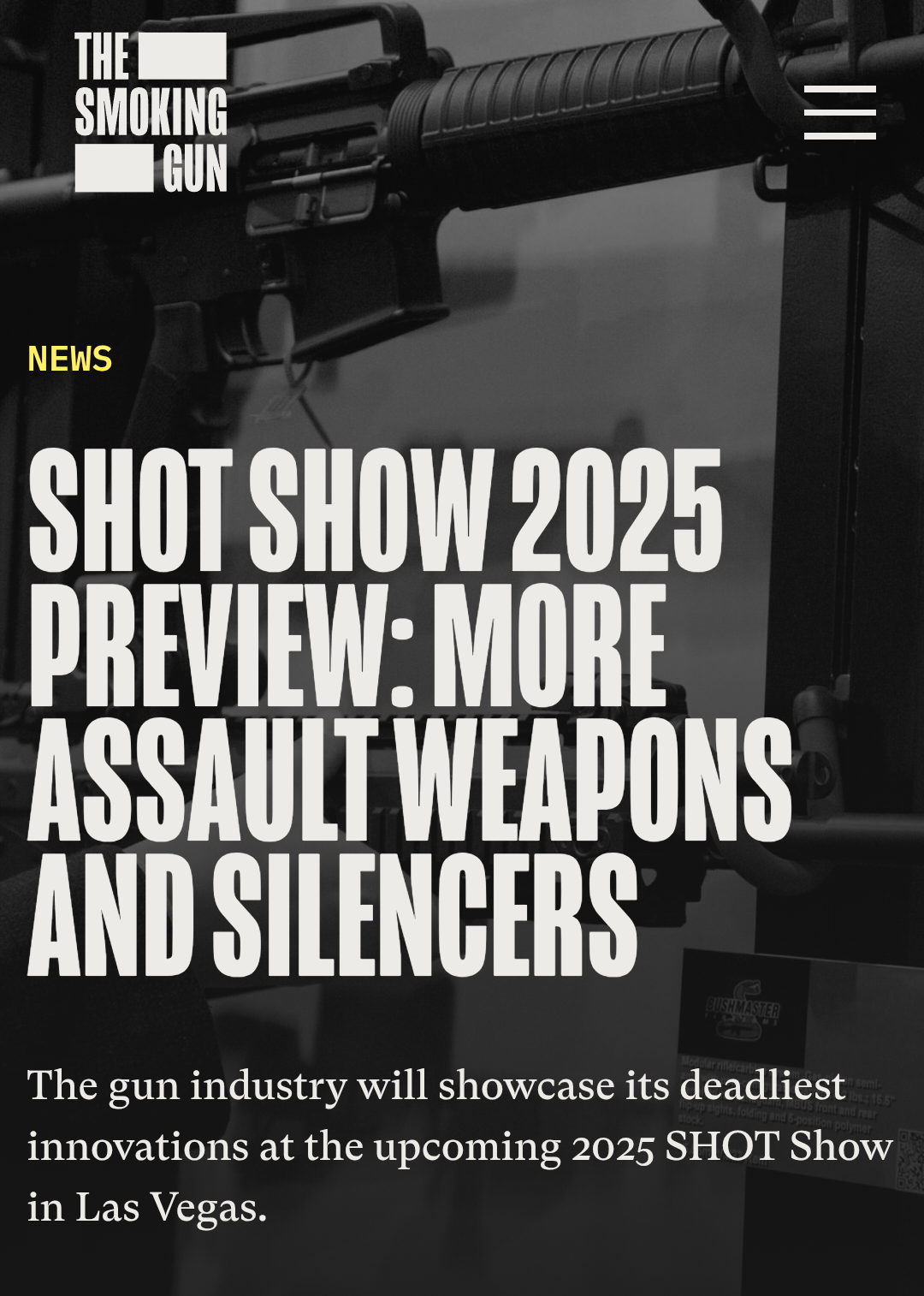 The Smoking Gun Has a Hissy Fit About SHOT GAT Daily (Guns Ammo Tactical)