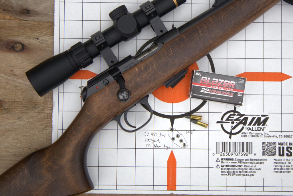 cz 457 scout accuracy on a paper target