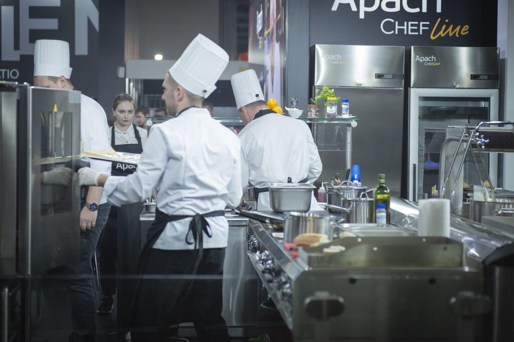 Points of egress - restaurant kitchen