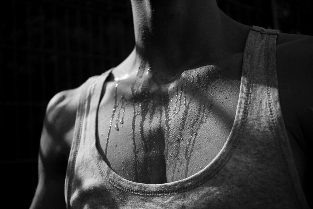 Conserve body heat - sweat