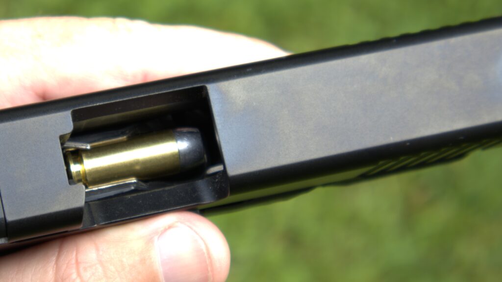 double tap 10mm round in the magazine of the glock 20